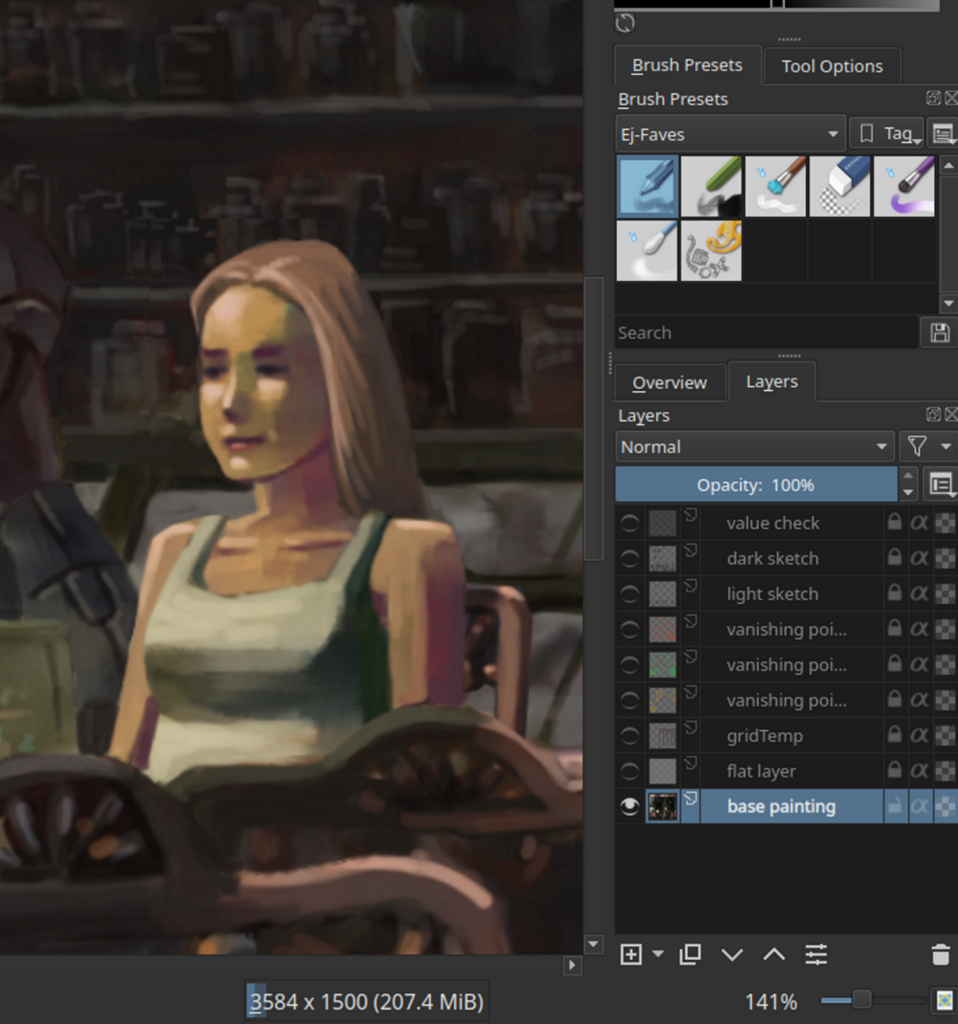 My digital painting software settings