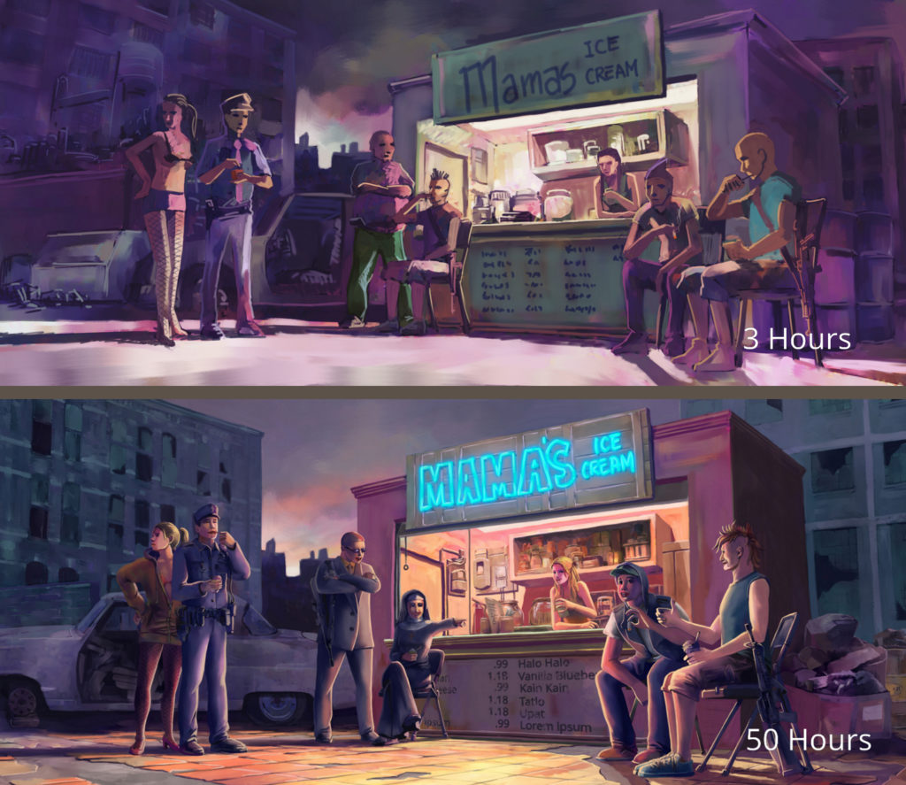 Speed paint versus carefully crafted painting